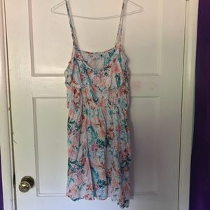 Tropical floral mini dress